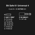 JUEGO DE PUNTA BIT SAFE UNIVERSAL 4 (61 piezas)