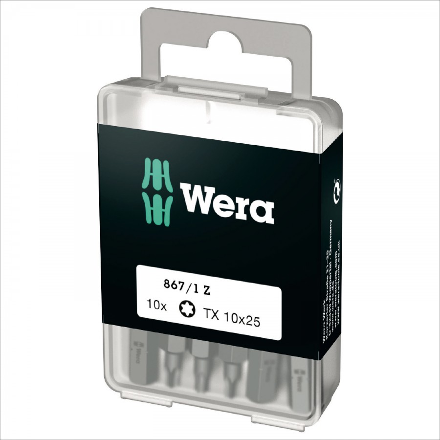 JUEGO DE PUNTAS TORX® INTERIOR 10 X 25 MM 867/1 (10 PIEZAS)