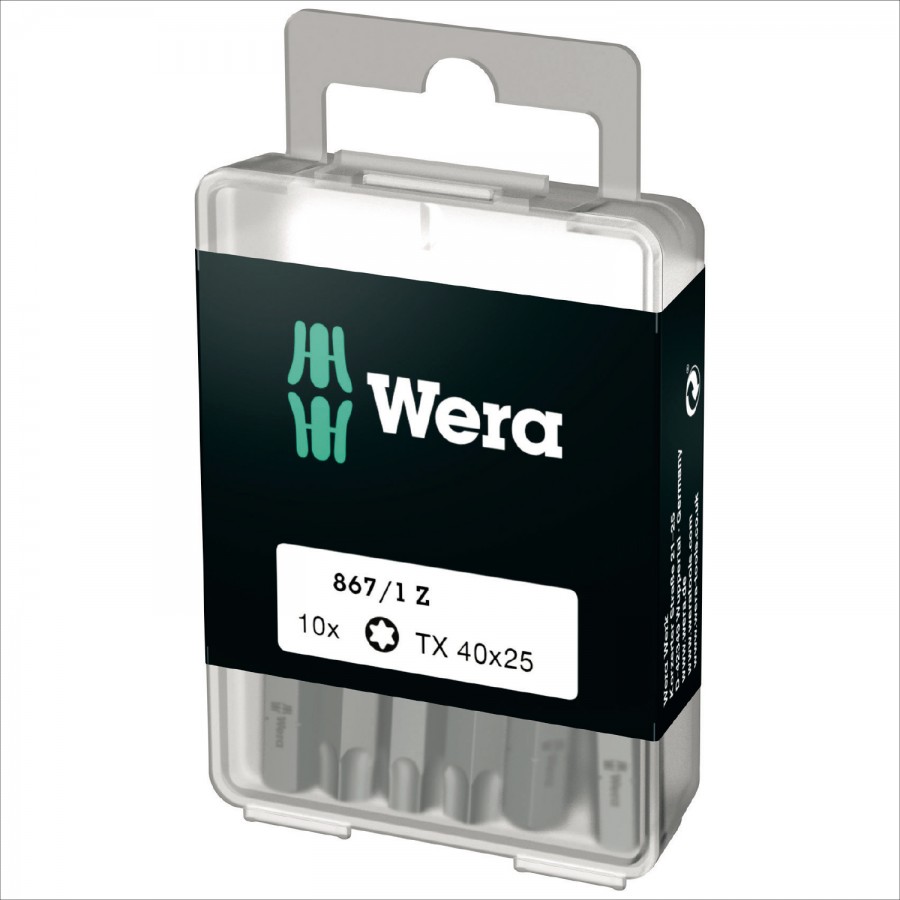 JUEGO DE PUNTAS TORX® INTERIOR 40 X 25 MM 867/1 (10 PIEZAS)