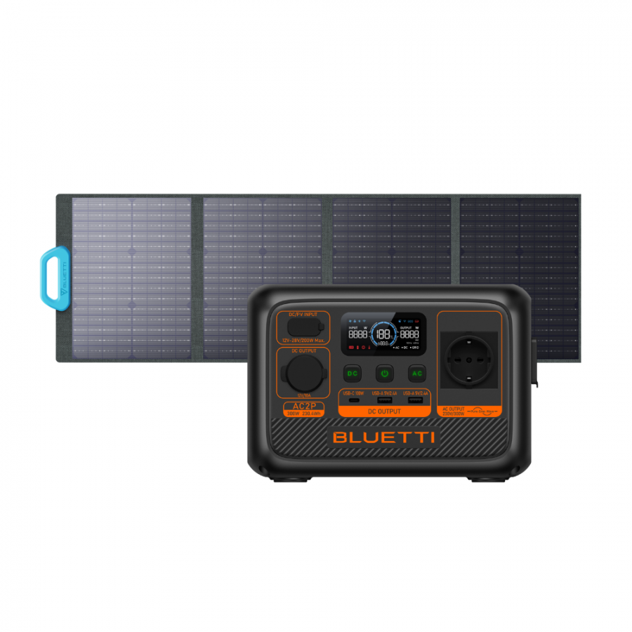 KIT GENERADOR AC2P + PANEL SOLAR 120W | BLUETTI